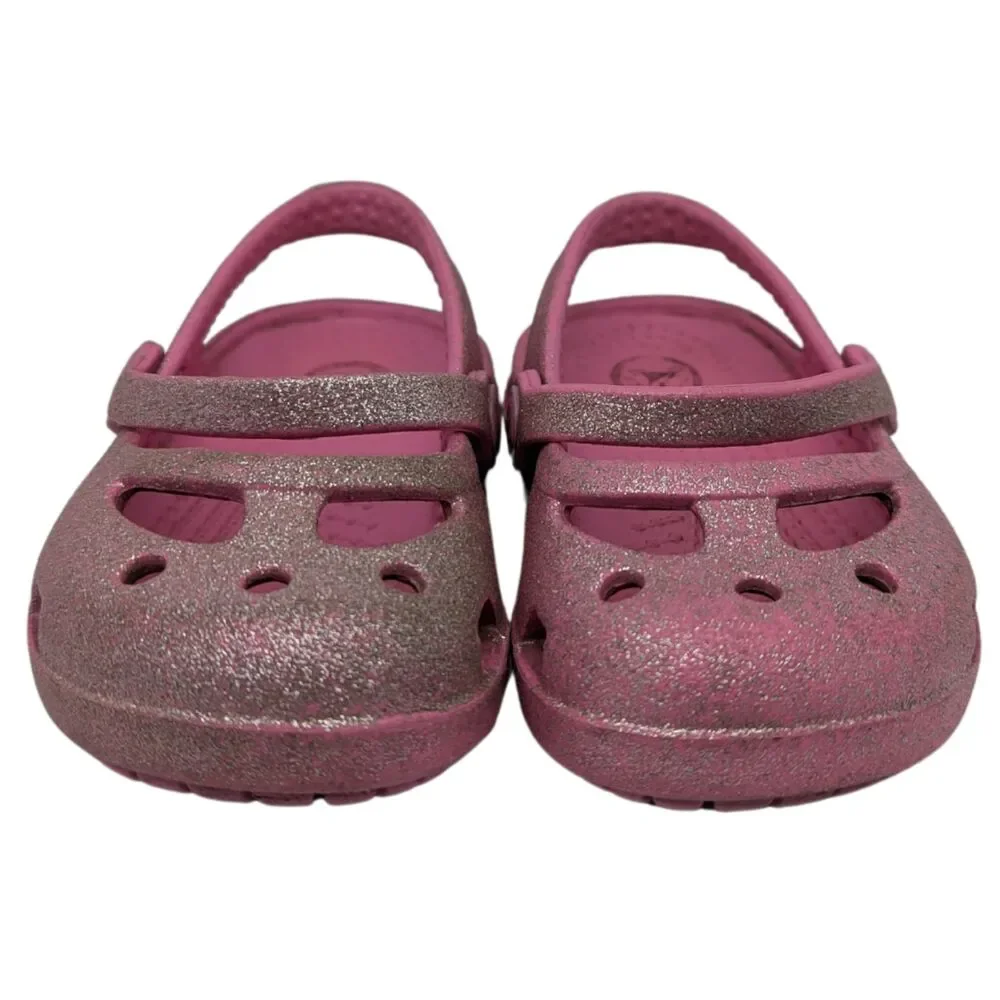 Croc Shayna Hi Glitter Mary Jane Sandals Size Toddler 4